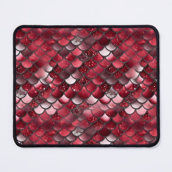 Item preview, Mermaid Glitter Scales - Red Gold, Faux Glitter Shower Curtain designed and sold by Kentala.