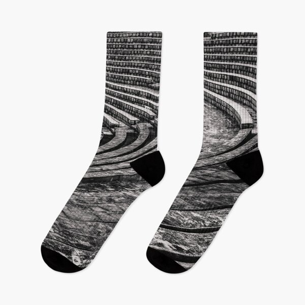 Item preview, Modern curved construction hdr monochrome photography of a concrete structure designed and sold by nachodramis.