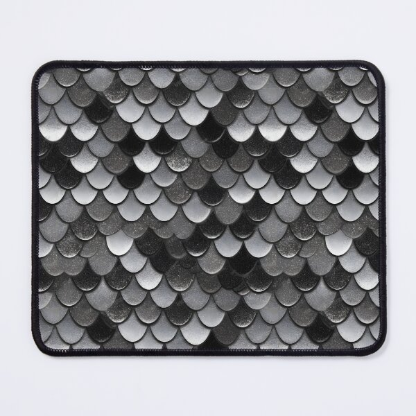 Item preview, Glitter Scales - Metallic Black Gray Shower Curtain. designed and sold by Kentala.