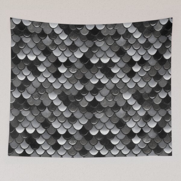 Item preview, Glitter Scales - Metallic Black Gray Shower Curtain. designed and sold by Kentala.