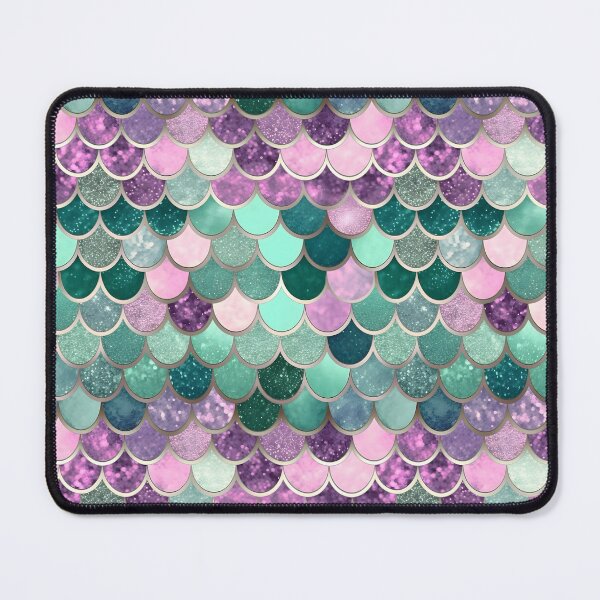 Item preview, Mermaid glitter scales - rainbow gold glitter shower curtain designed and sold by Kentala.