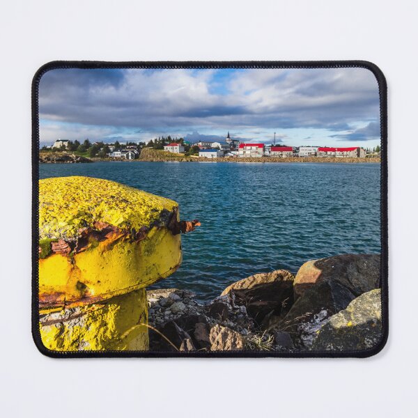 Item preview, View over Borgarnes from Brakarey, Iceland designed and sold by Lyl Dil Creations.