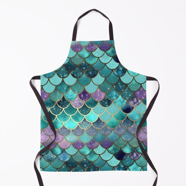Item preview, Mermaid Glitter Scales - Turquoise gold glitter shower curtain designed and sold by Kentala.
