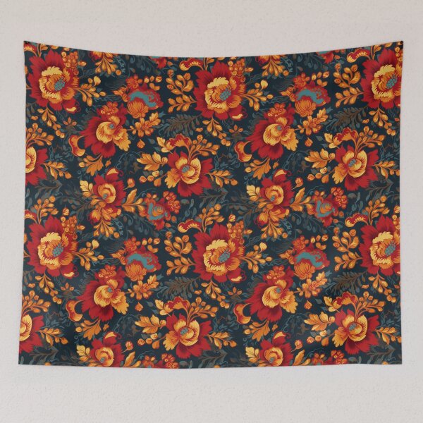 Item preview, Khokhloma Floral Pattern designed and sold by dmanalili.