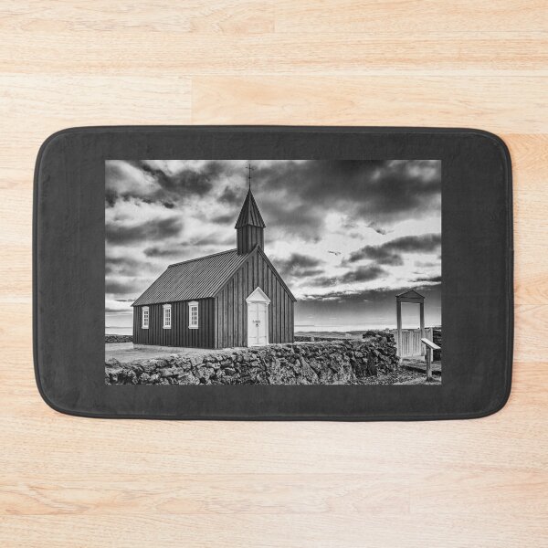 Item preview, The black church of Budir, Iceland bw designed and sold by Lyl Dil Creations.