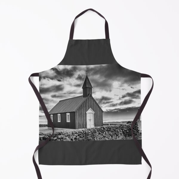 Item preview, The black church of Budir, Iceland bw designed and sold by Lyl Dil Creations.