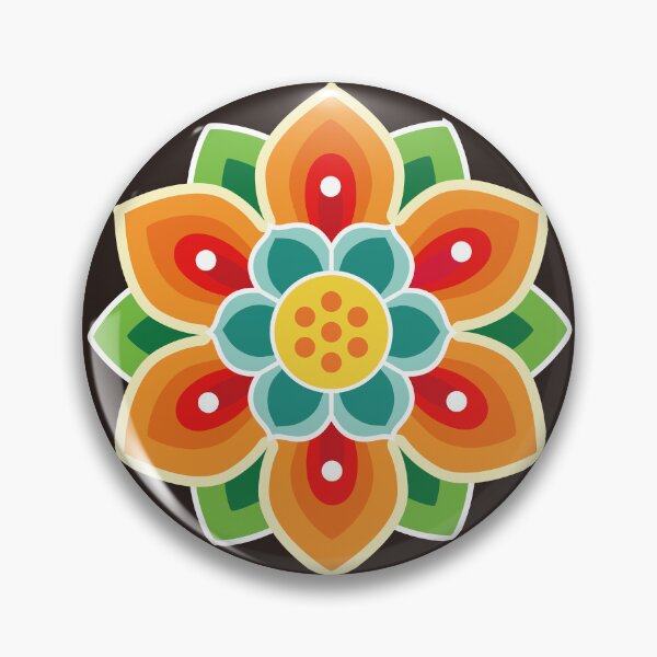 Item preview, Orange and light green Dancheong pattern [korean traditional] designed and sold by haje-shop.