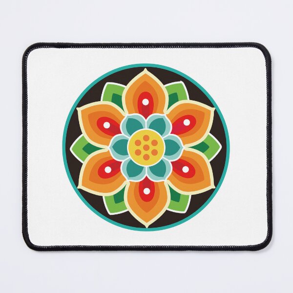 Item preview, Orange and light green Dancheong pattern [korean traditional] designed and sold by haje-shop.