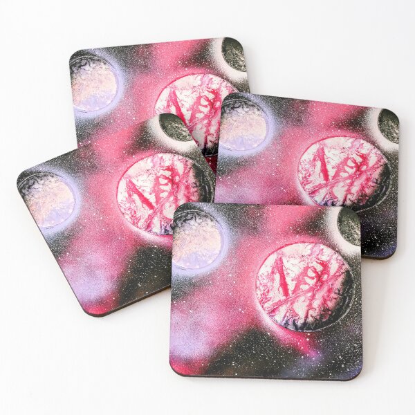 Item preview, Purple and Pink with Moon Planet Art designed and sold by SprayPaintaNick.
