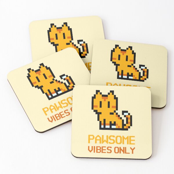 Item preview, Pawsome vibes only 8-bit designed and sold by rdxart.