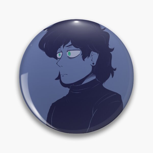 Blue Portrait Pin