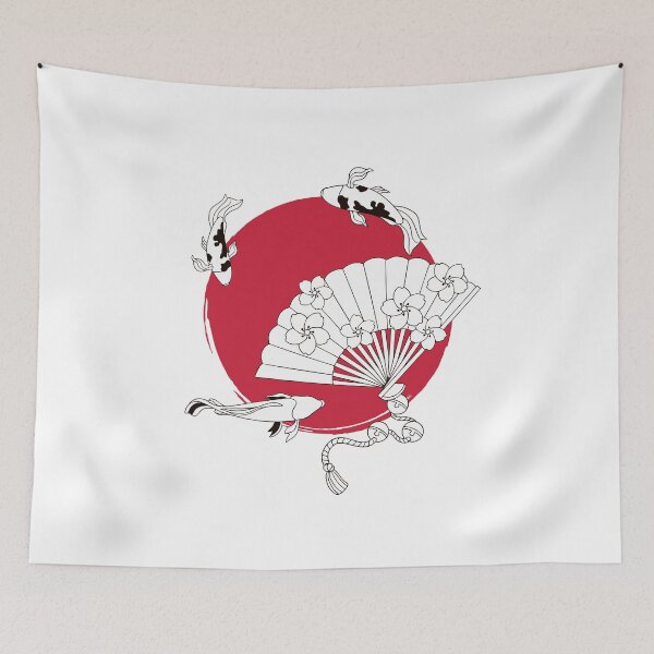 Item preview, Swimming in the red Japanese moon air. designed and sold by go gg.