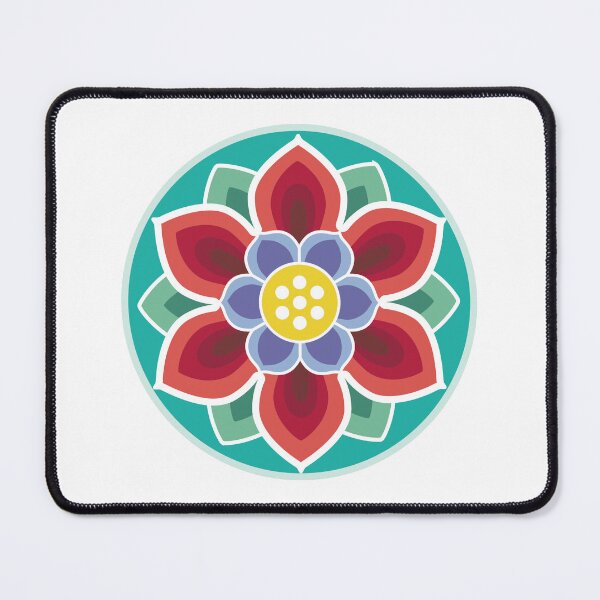 Item preview, Red and green Dancheong pattern [korean traditional] designed and sold by haje-shop.