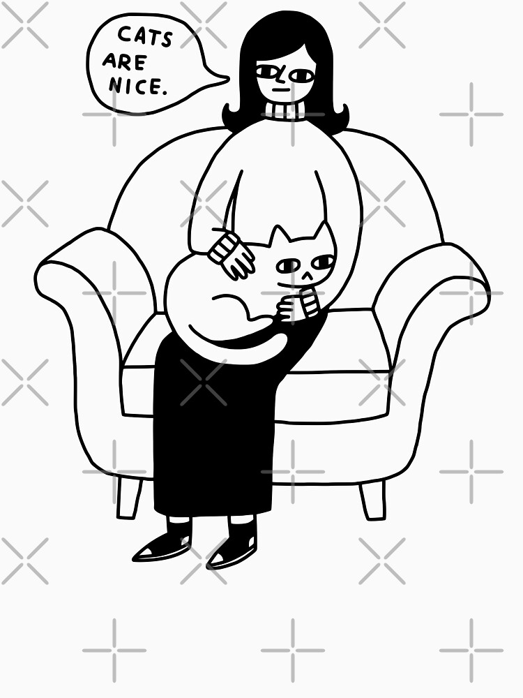 Thumbnail 7 of 7, Classic T-Shirt, Cats Are Nice. designed and sold by obinsun.