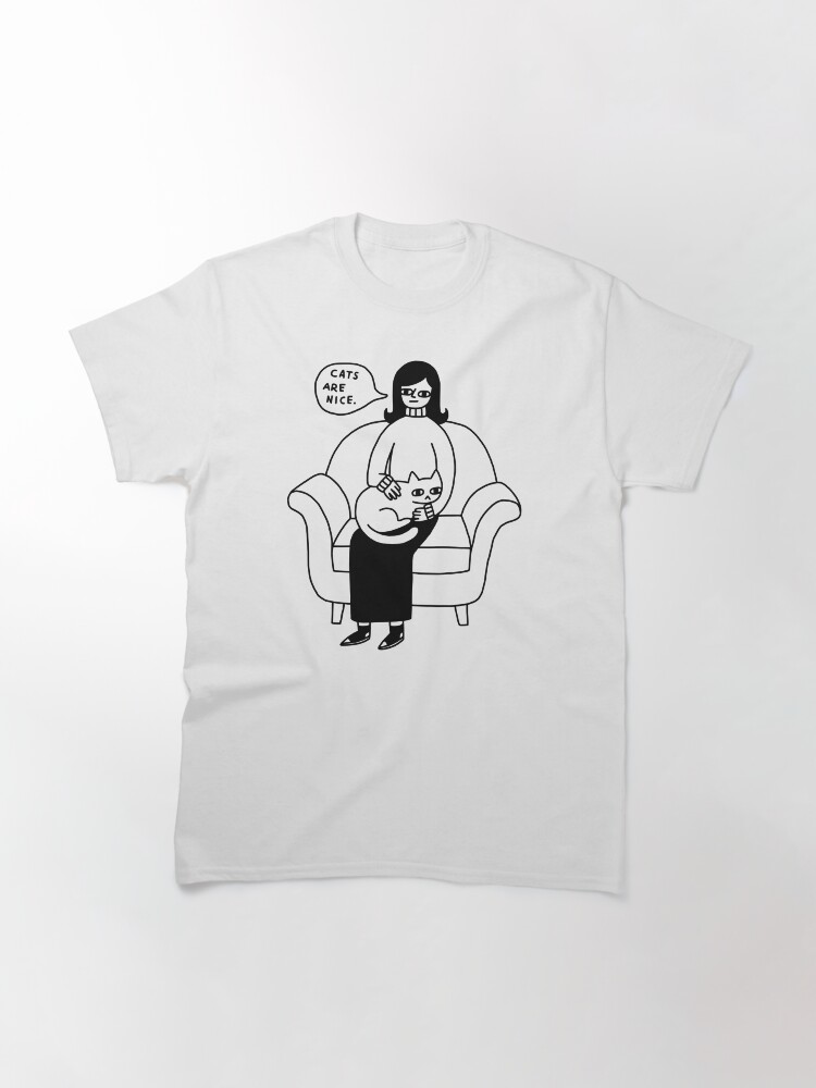 Thumbnail 3 of 7, Classic T-Shirt, Cats Are Nice. designed and sold by obinsun.