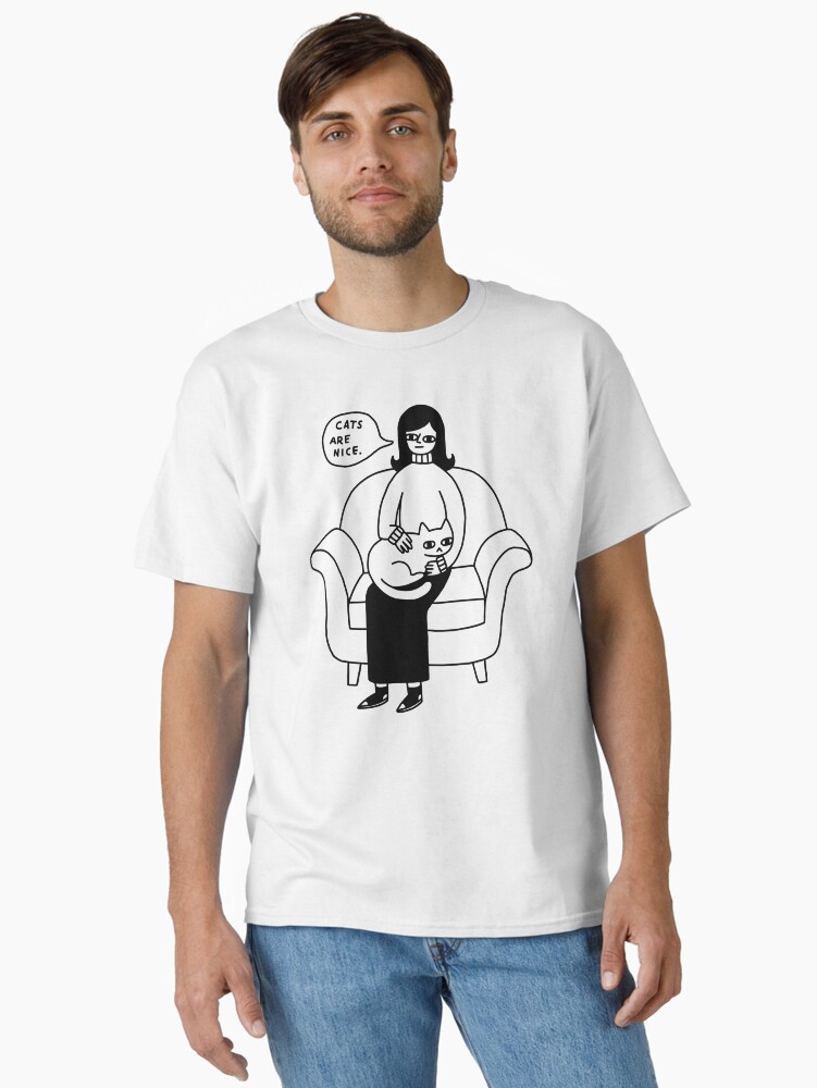 Thumbnail 2 of 7, Classic T-Shirt, Cats Are Nice. designed and sold by obinsun.