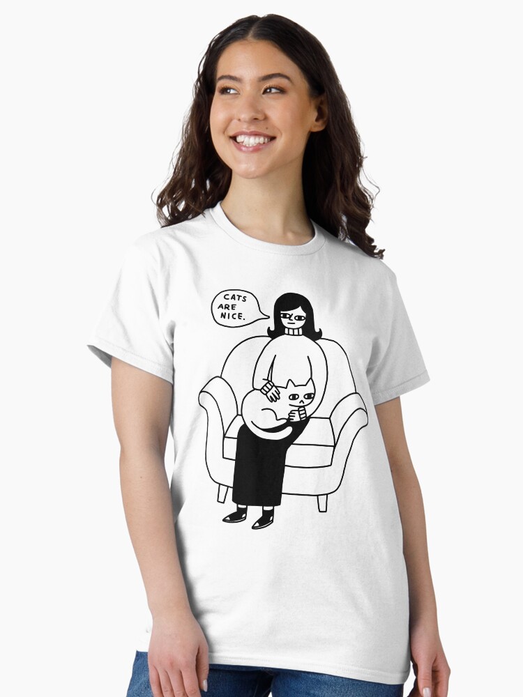 Thumbnail 1 of 7, Classic T-Shirt, Cats Are Nice. designed and sold by obinsun.