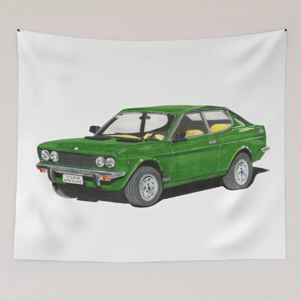 Item preview, Retro Italian Car (128 sport) designed and sold by SylwiaCarArt.