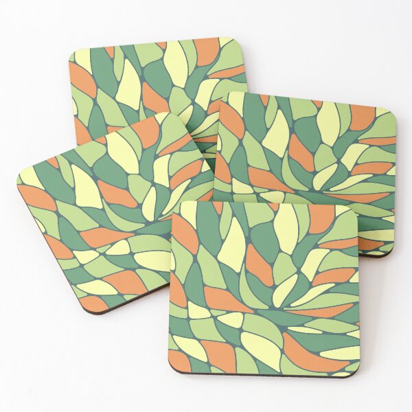 Item preview, Abstract flowing mosaic art • Green and orange designed and sold by boozkova-vorona.
