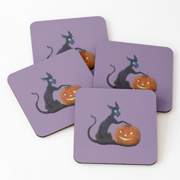 Item preview, Halloween Cat with Pumpkin freind designed and sold by Ximera888Art.