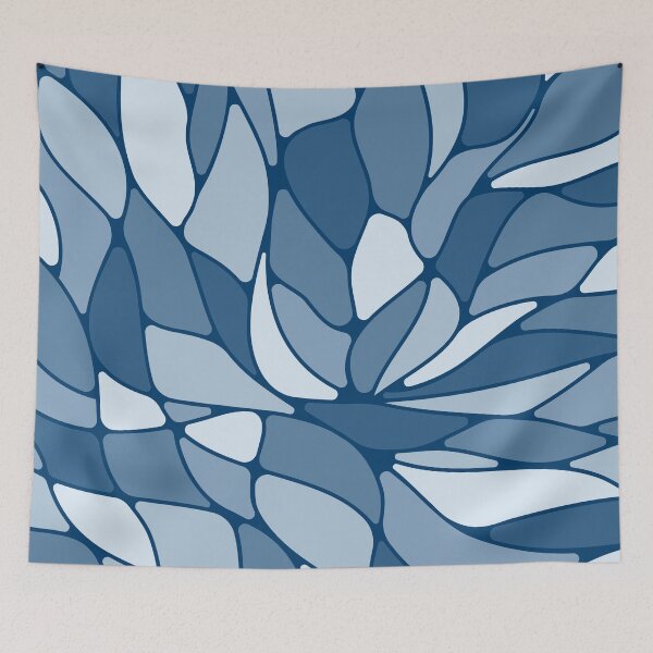 Item preview, Abstract flowing mosaic art • Rainy blue designed and sold by boozkova-vorona.