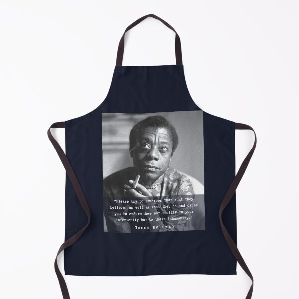 Item preview, Portrait of James Baldwin smoking and quote: Please try to remember that what they believe.... designed and sold by artbleed.