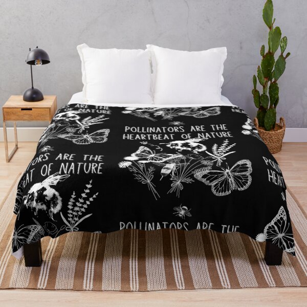 Item preview, Pollinators Are The Heartbeat Of Nature White Line Design designed and sold by EarthArtDesigns.