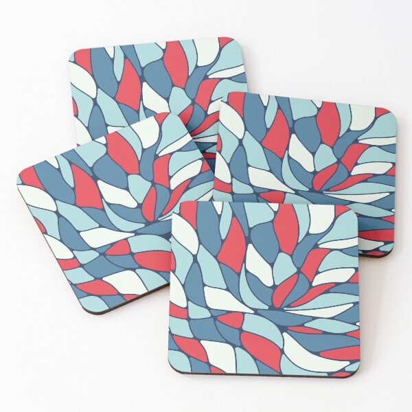 Item preview, Abstract flowing mosaic art • Blue and red designed and sold by boozkova-vorona.