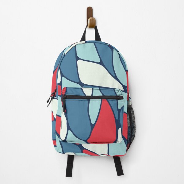 Item preview, Abstract flowing mosaic art • Blue and red designed and sold by boozkova-vorona.
