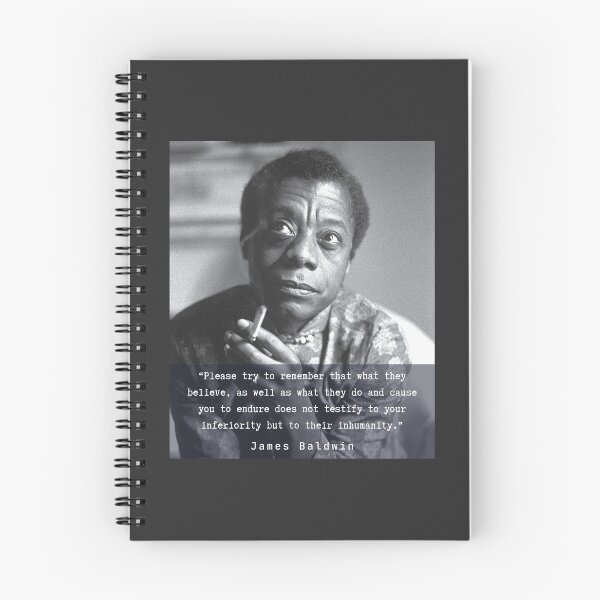 Item preview, Portrait of James Baldwin smoking and quote: Please try to remember that what they believe.... designed and sold by artbleed.