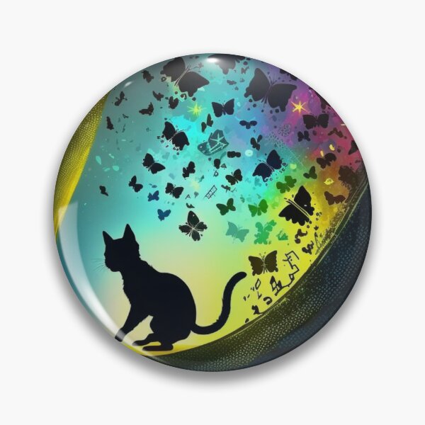 Item preview, gato y mariposas designed and sold by Blueblock.