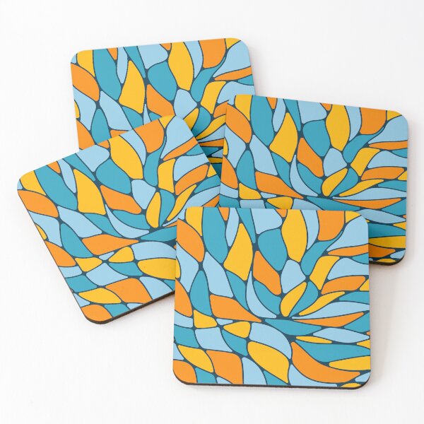 Item preview, Abstract flowing mosaic art • Blue and orange designed and sold by boozkova-vorona.