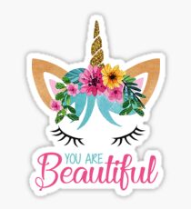 Beautiful - Unicorn - Modern Design Sticker
