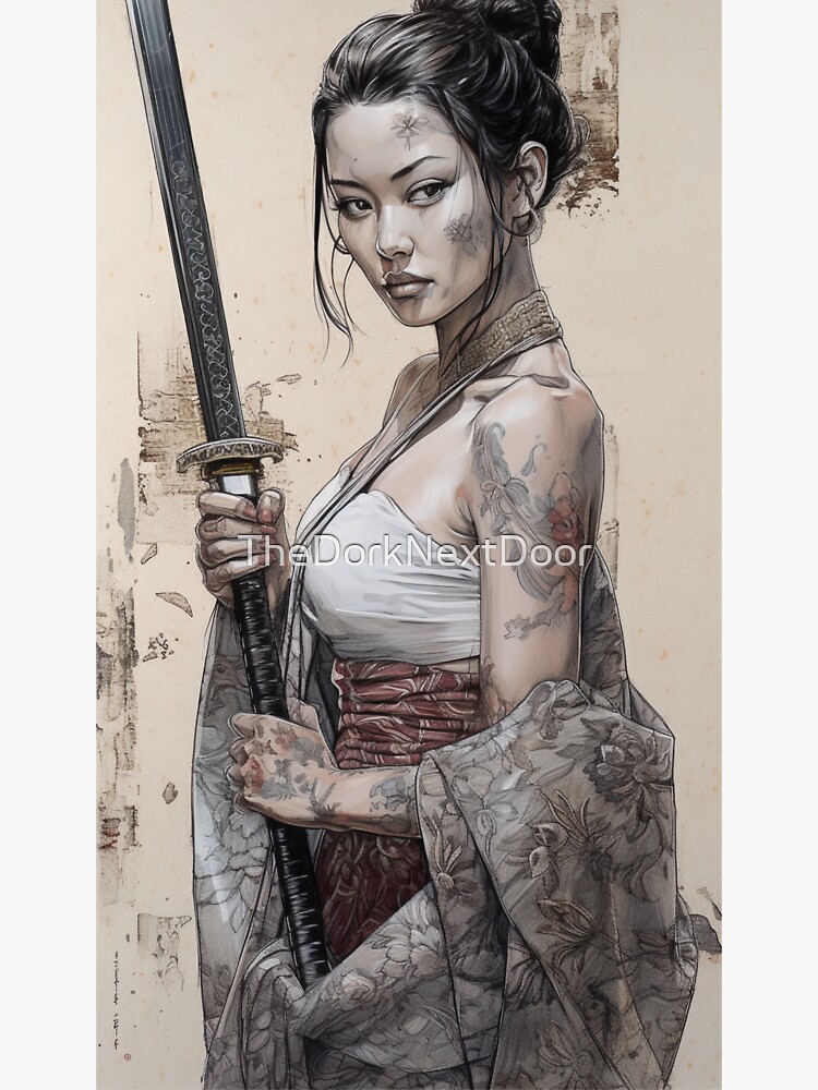 Samurai girl tattoo by Michal Ledwig | Photo 26978