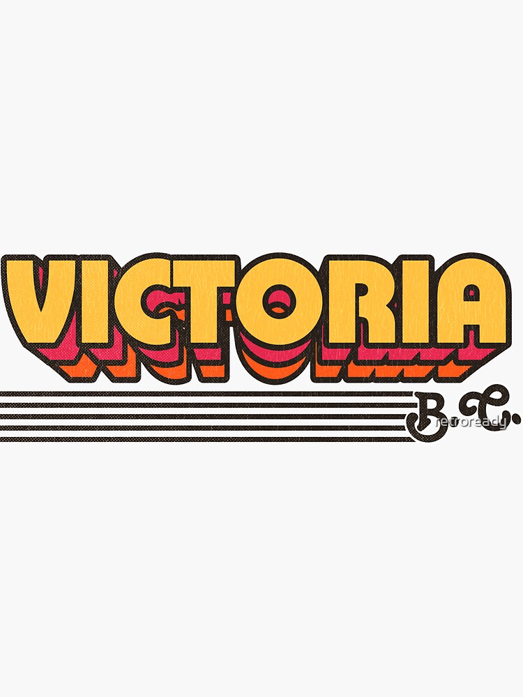 "Victoria, BC Retro Stripes" Sticker for Sale by retroready Redbubble