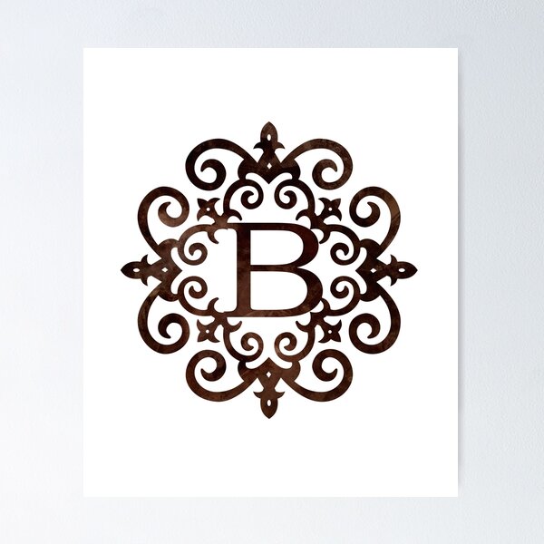 Item preview, Monogram B Rustic Gothic Motif designed and sold by simplymonogram.