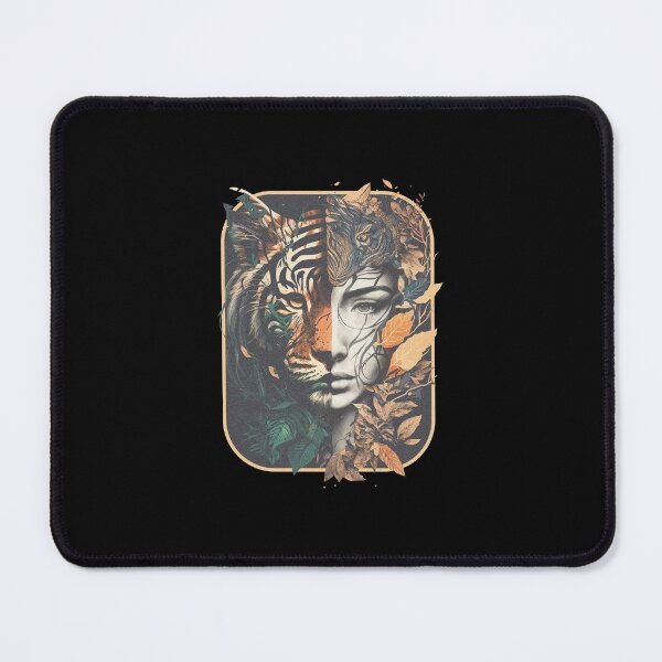 Item preview, Tiger women. Asiatic tiger illustration half animal, half human. designed and sold by paulo silveira.