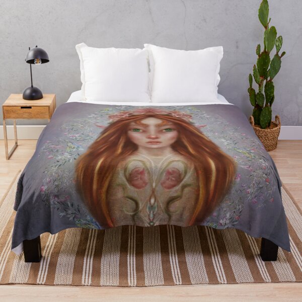 Item preview, Persephone wildflower painting royalcore spring fairy Beltane  designed and sold by Monica Laipple.