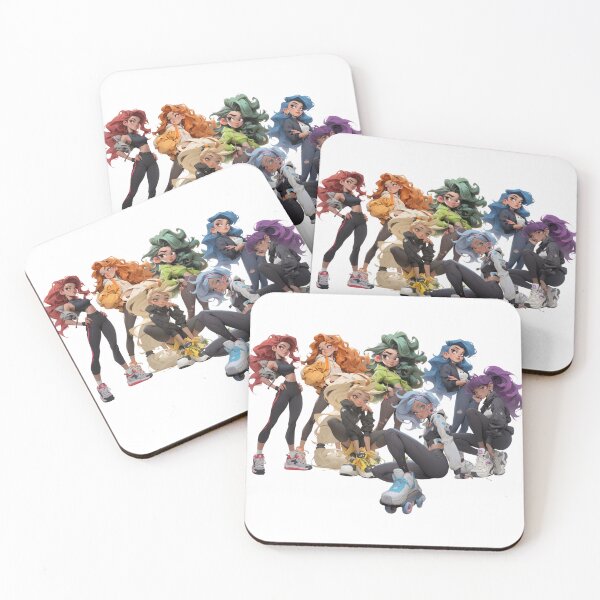 Item preview, Rainbow haired sport girls designed and sold by mooonstyle.