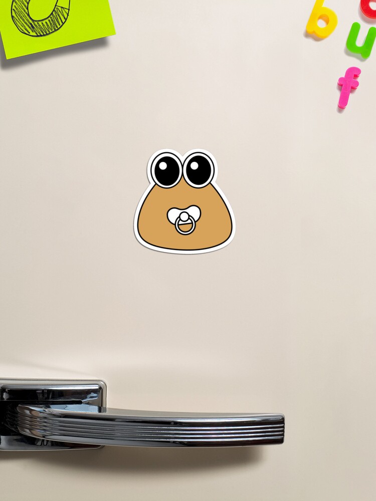 hungry pou :( Sticker for Sale by Neesu