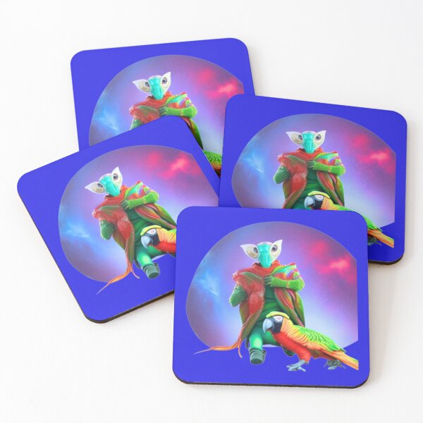 Item preview, The meeting between an alien and a parrot designed and sold by WAKYSHOP.