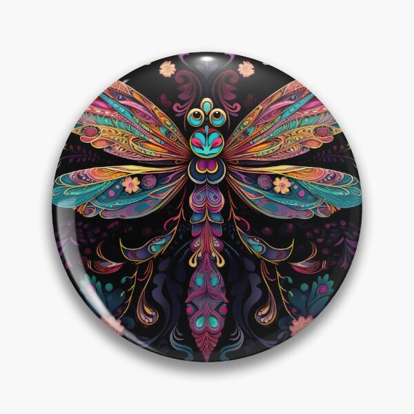 Item preview, Introducing our Colorful Floral Dragonfly Print Collection for Apparel and Homeware designed and sold by ThePurpleMelon.