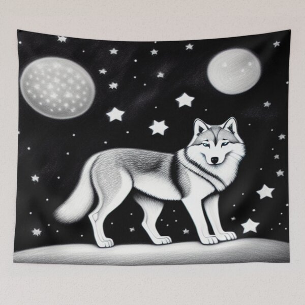 Item preview, White Wolf with Blue Eyes designed and sold by MagicBond.