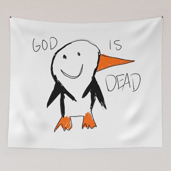 Item preview, God is dead by Motha Penguin designed and sold by ZamoonArt.