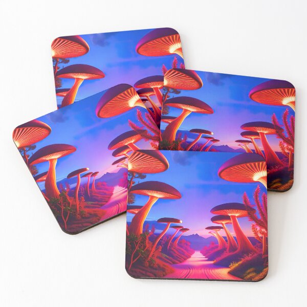 Item preview, Alien planet road surrounded by psychedelic mushrooms designed and sold by RK - Shop.