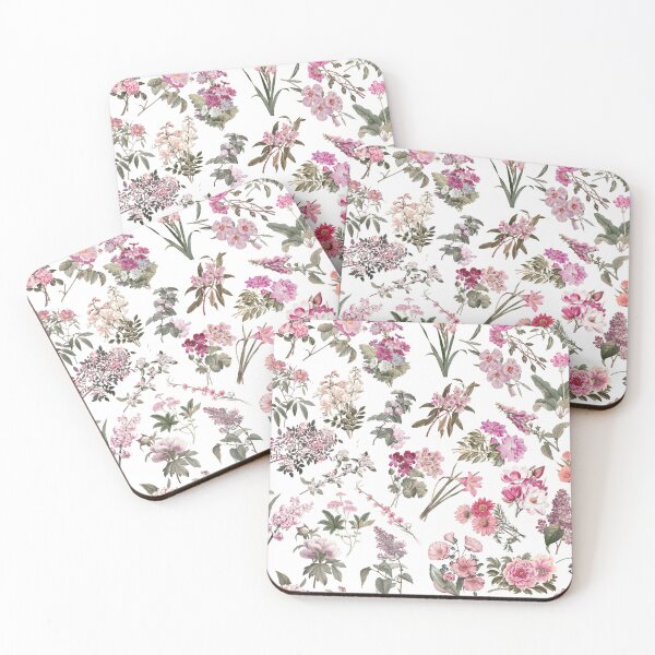 Item preview, Vintage Pink Flowers designed and sold by CottageBunny.