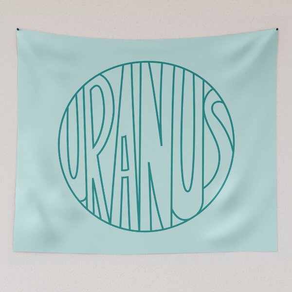 Item preview, Turquoise outlined Uranus designed and sold by 3RingsSaturn.
