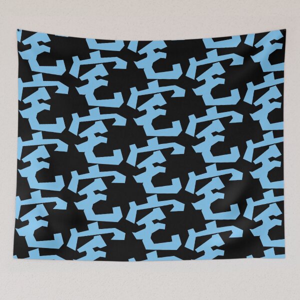 Item preview, 宅 Zhai in Blue Word Black Background. I love Otaku.  designed and sold by Moyanana.