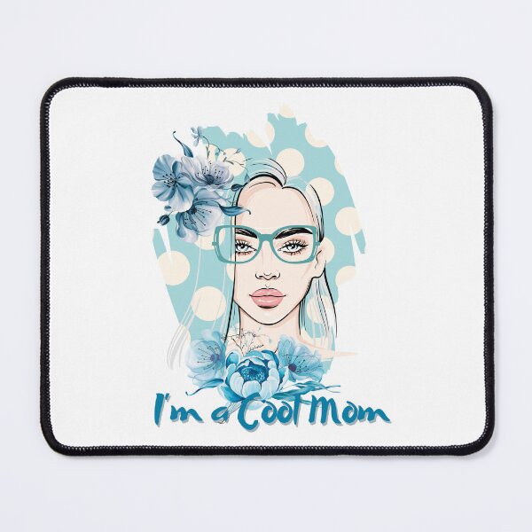 Item preview, I´m A Cool Mom in Blaue Glasses With Blaue Flowers designed and sold by SaSzArt.
