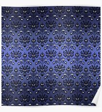 Owl, Ghost and Cyclops Monster Pattern Art Poster